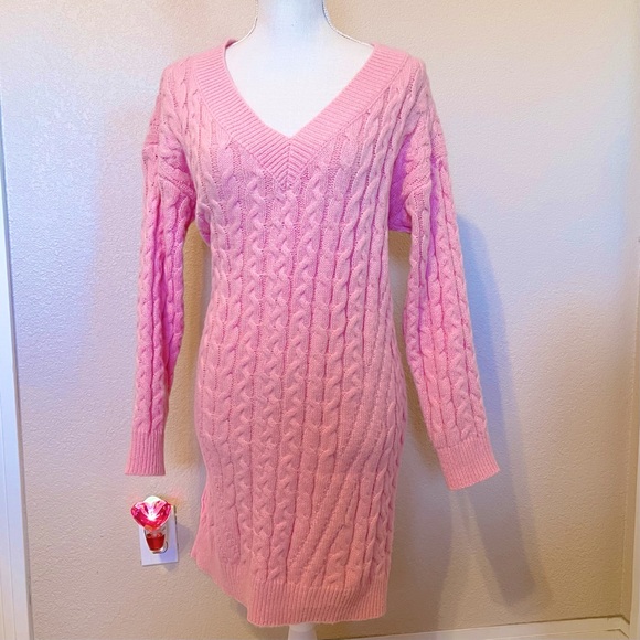 Shein Cable Knit Sweater Dress Medium - Picture 2 of 7